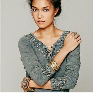 Free People Blue Luna Henley Tee